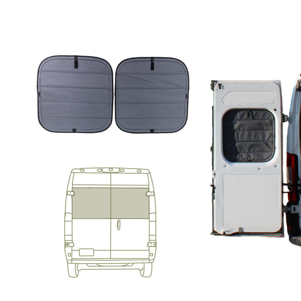 Vanessential Insulated Stealth Blackout Rear Door Window Covers Designed For Ram Promaster Bare Metal Window Frame Van Years 2014 To Current Model 5051226476822