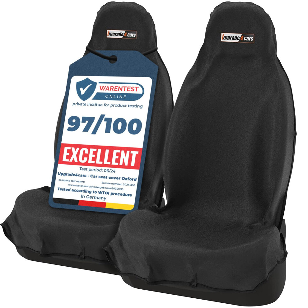 Upgrade4cars 2 X Waterproof Front Car Seat Protector | Universal Driver Seat Cover For Workshop, Work, Sports, Dog, Kids 5051226466991