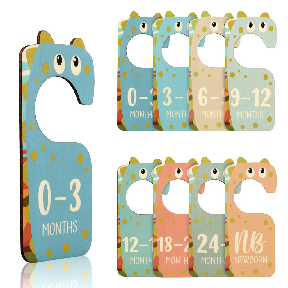 8Pcs Baby Closet Dividers For Clothing Organizer, Double-Sided Baby Wardrobe Organizer Divider Wooden Clothes Size Classification Hanger From Newborn Boxob