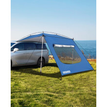 SUPAREE Car Awning SUV Car Tent Canopy Sun Canopy Awning Campervan Drive Away with Mesh Screen Window and Side Panels 210D Oxford Anti-UV Waterproof