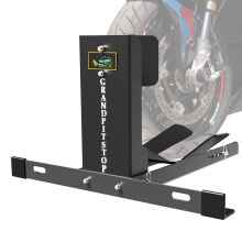 GRAND PITSTOP Universal Wheel Chock for Crusier, Sports & Dirt Bikes, Heavy Duty 2000 lbs Load Capacity Motorcycle Stand for Trailer Completely