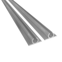 Awning C-Rail Aluminium Channel Track for Campervan, Motorhome & Caravan – Anodised Strip – Durable, Rust-Resistant – KEDER UK (2 x 1.2 no holes