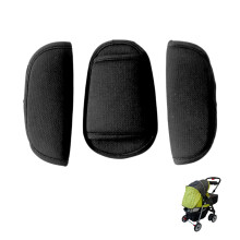 3 Pcs Car Seat Strap Pads, Baby Seat Belt Pads Set, Universal Pram Strap Covers, Shoulder Straps Covers and Crotch Pad