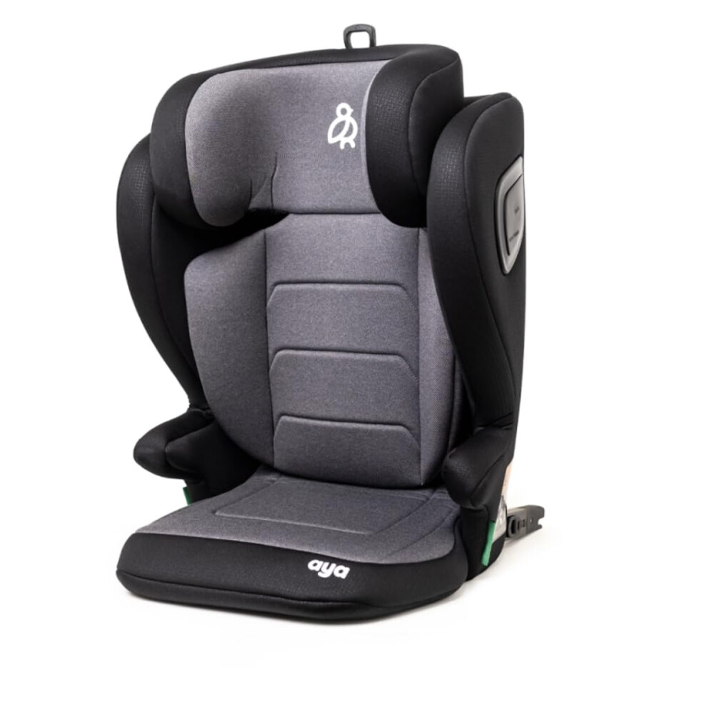 Kiddies Kingdom Aya Travelfold I-Size Booster Car Seat | Group 2/3 (100-150Cm) | Compact, Foldable & Lightweight Travel Car Seat For Kids (Stone Grey)