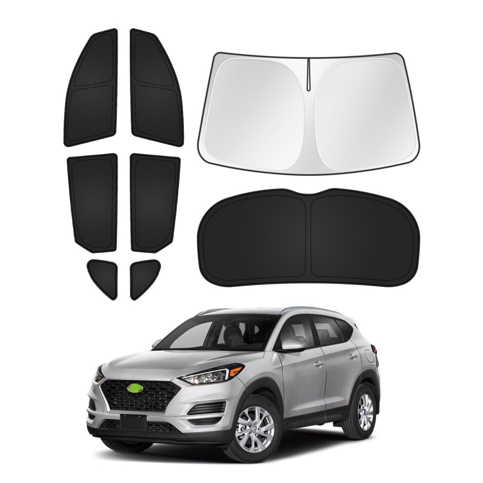 Canvcle Sunshades For Hyundai Tucson 2016-2021 Accessories Windshield Sun Shade Side Rear Window Shade Cover Sun Visor Shield Privacy Protection Keep 5051226479311