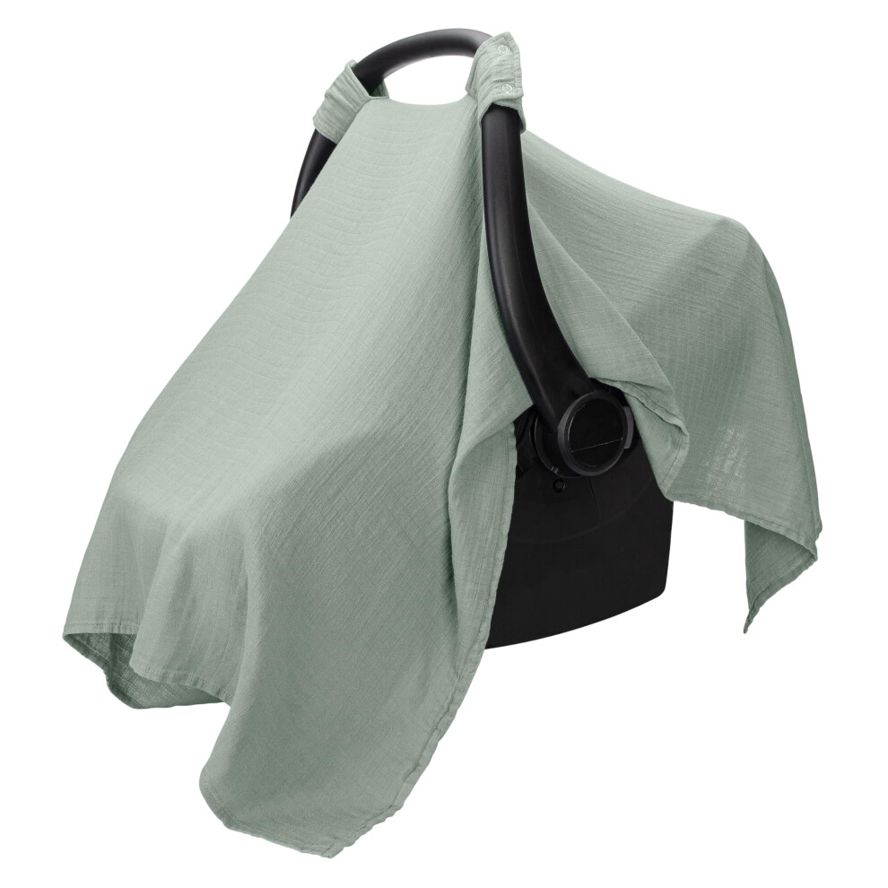 Muslin Cotton Baby Car Seat Cover - Soft, Breathable And Lightweight Infant Car Seat Cover - Designed In The Us Comfy Cubs