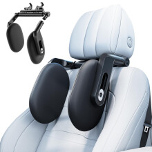 Aipwerer Car Headrest Pillow (Black, A13 Fabric)