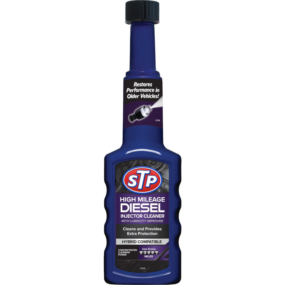 Stp Diesel High Milage Injector Cleaner 200 Ml, Cleans And Protects Your Engine For 300 Miles, Enhances Fuel Economy