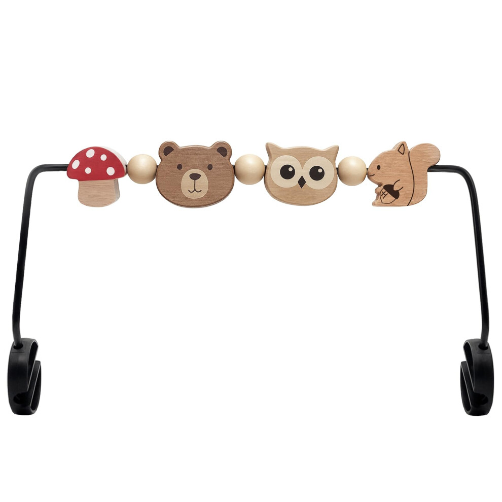 Baby Bouncer Toy Bar, Compatible With Babybjorn Bouncer Balance Soft & Bliss, Rotatable Wooden Toy Bar Attachment For Babies Kinhzrude