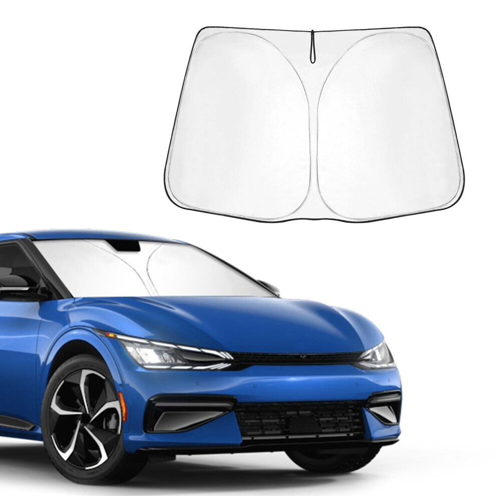 Bstw Windshield Sun Shade For Kia Ev6 2021-2025, Foldable Sun Shade With Thermal Insulation And Uv Protection, Compatible With Kia Ev6 Gt Gt-Line 5051226476808