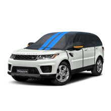 Weleyclore Half Top Car Cover Waterproof All Weather, Universal Outdoor Car Roof Cover for Ice and Snow, Side/Rear Window Frost Protection, SUV YXL