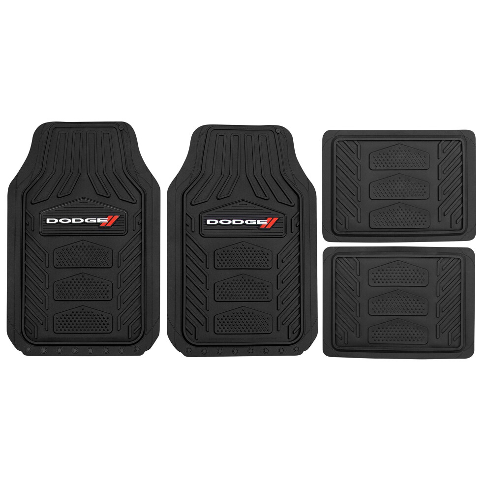 Plasticolor 001666R01 Weatherpro One Size Vehicle, Dodge// 4 Pc. Floor Mat Set, 4 Pack Black 5051226483295