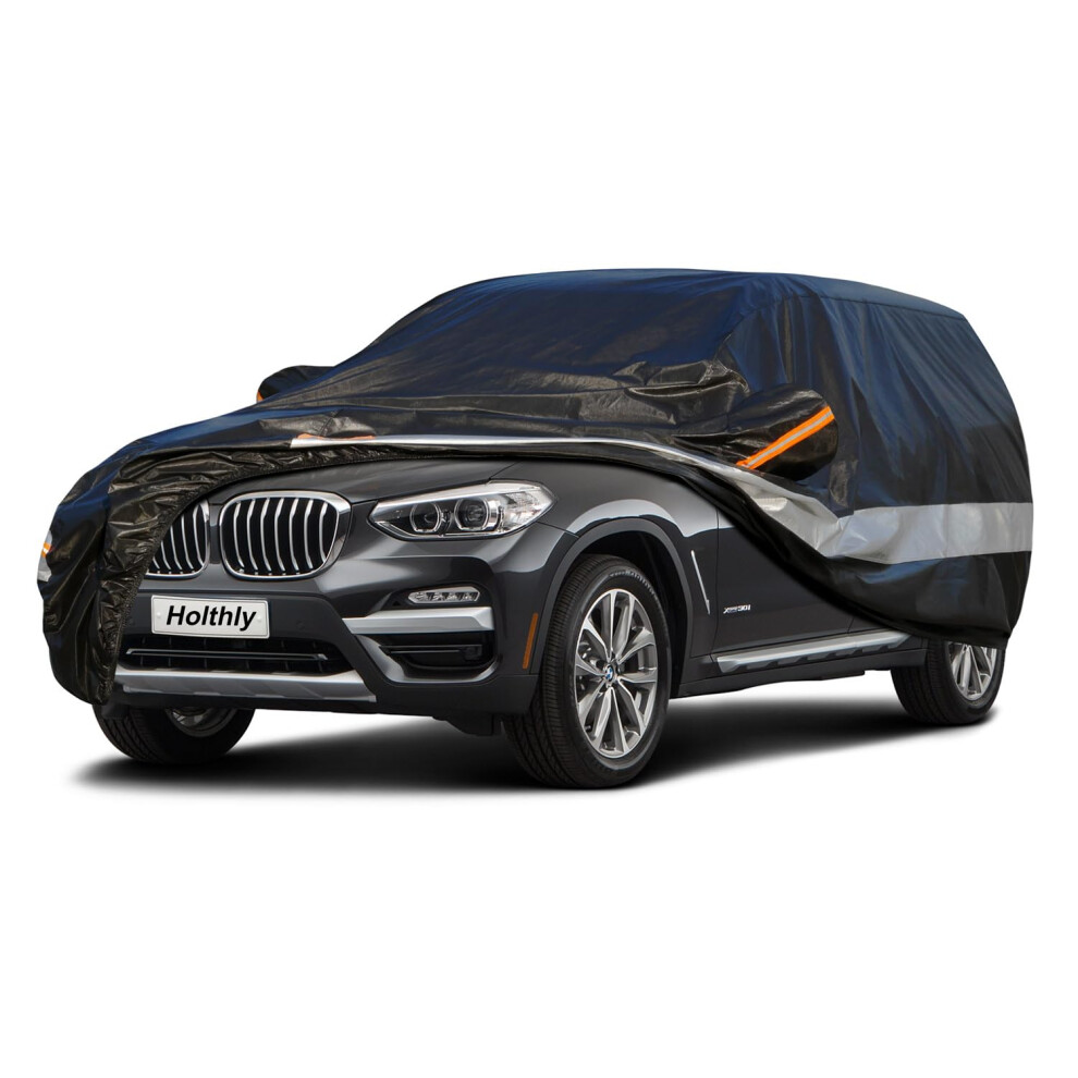 Holthly 10 Layers Car Cover Waterproof All Weather For Large Suv,100% Waterproof Outdoor Car Covers Rain Snow Uv Dust Protection. Custom Fit For 5051226475283