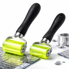 2 Piece Sound Deadening Roller Set with Large and Small Rollers for Car Insulation, Seam Roller Tools for Audio and Heat Damping Mats