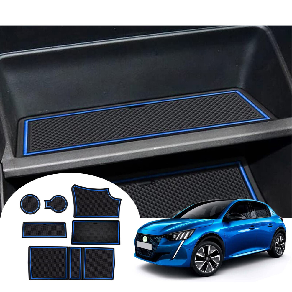 Gafat Compatible With Peugeot 208 2008 Gt Line 2026 2025-2020 Non-Slip Mats, E-208 E-2008 Restyling Rubber Mats Uk Rhd For Centre Console 5051226464249