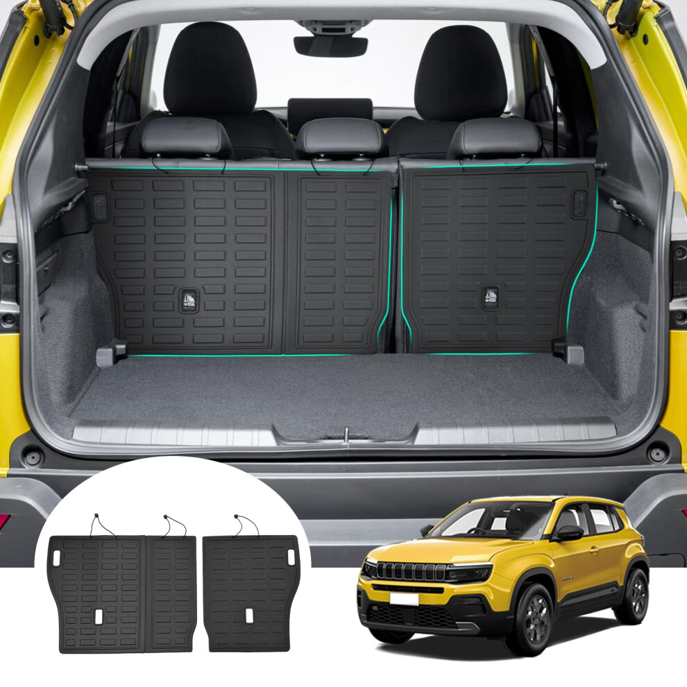 Gafat Compatible With Jeep Avenger Hybrid Ev 2026 2025-2023 Boot Mat Back Seat Protection Pads, Easy To Fold 5051226482700