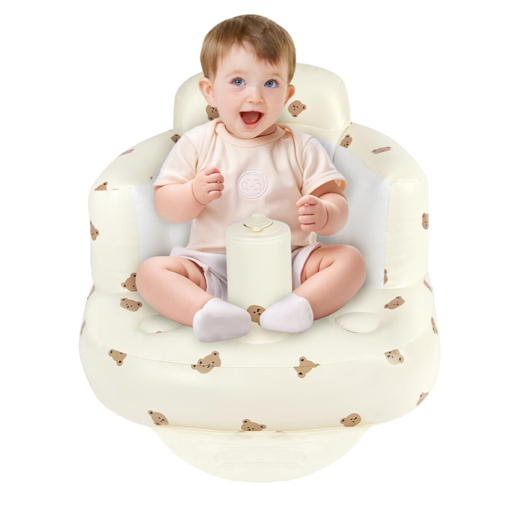 Inflatable Baby Chair,Infant Back Support Sofa For Babies 3 Months And Up Summer Inflatable Baby Seat For Sitting Up Alaoo