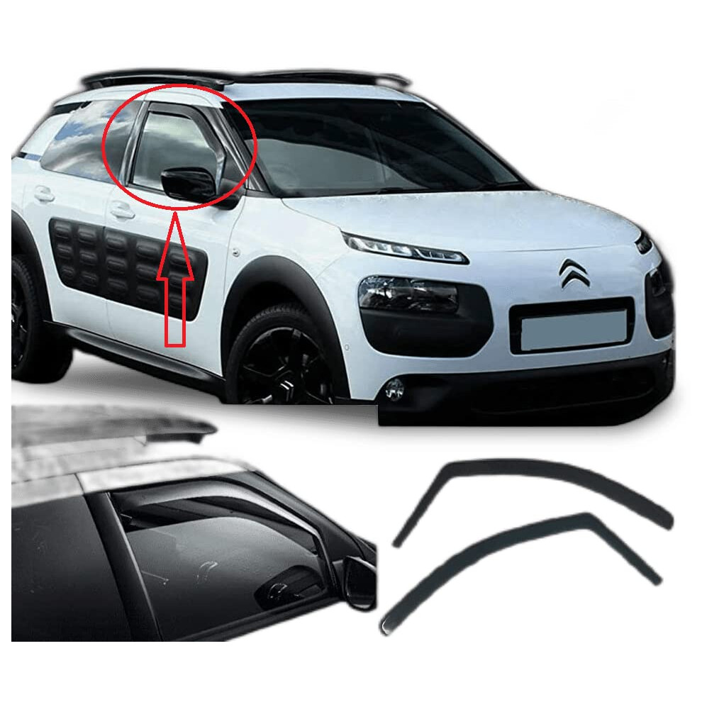 Ac Wow 2X Wind Deflectors Compatible With Citro C4 Cactus 2014 2015 2016 2017 2018 2019 2020 5051226468254