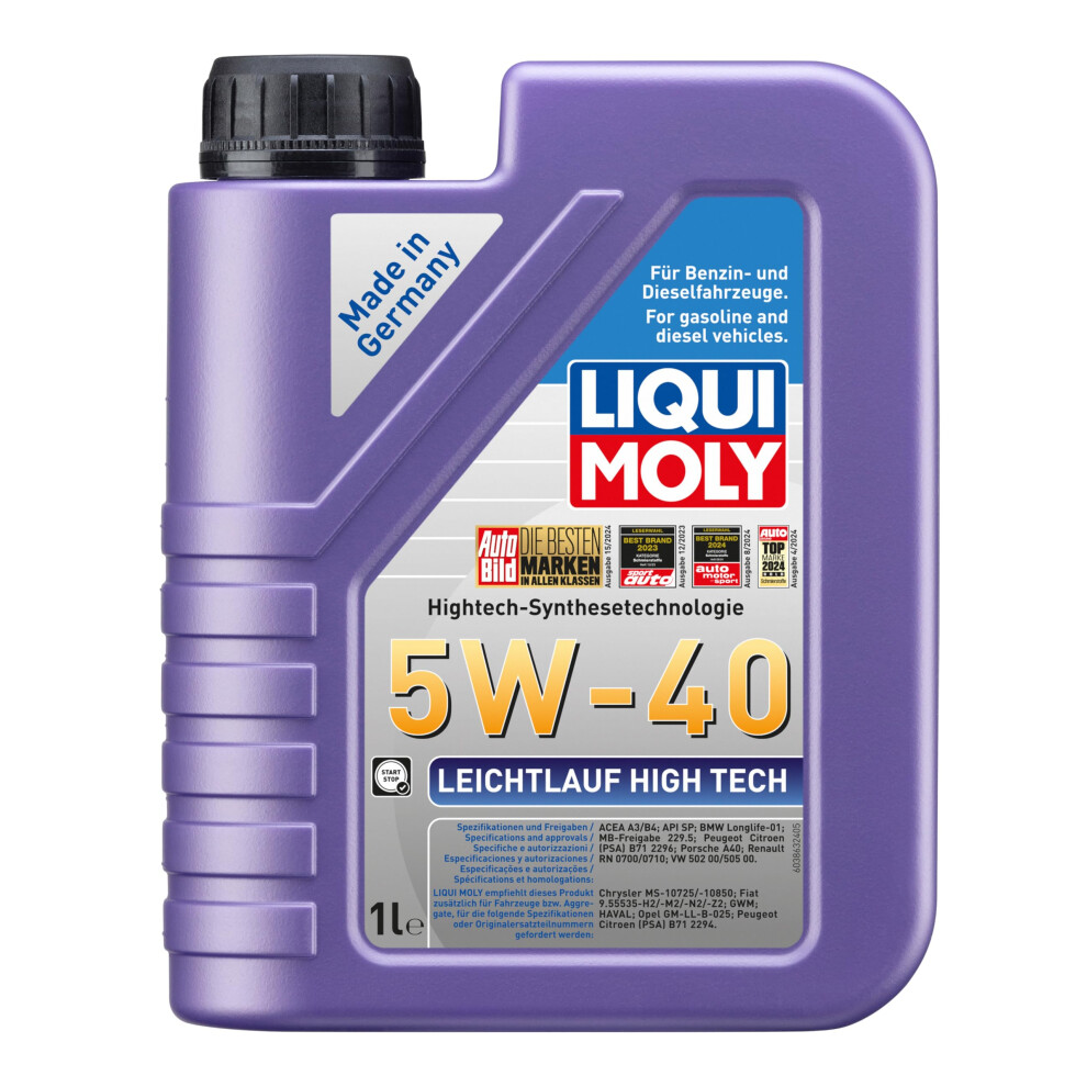 Liqui Moly Leichtlauf High Tech 5W-40 1 L Engine Oil Sku: 2327, Uncoloured 5051226448072