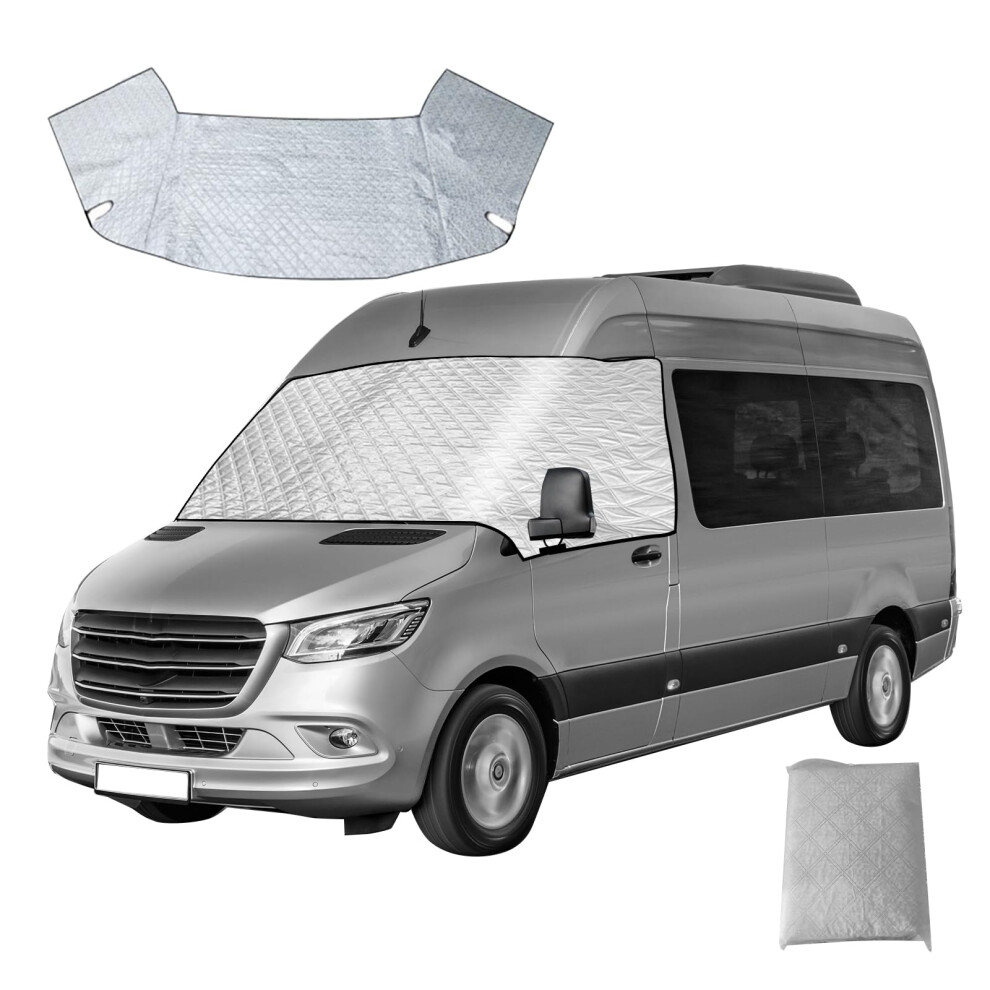 Luolety Windscreen Cover For Mercedes Sprinter 2006-2018, Waterproof Windscreen External Thermal Windscreen Snow Ice Protection Dust Sun Protection 5051226479151