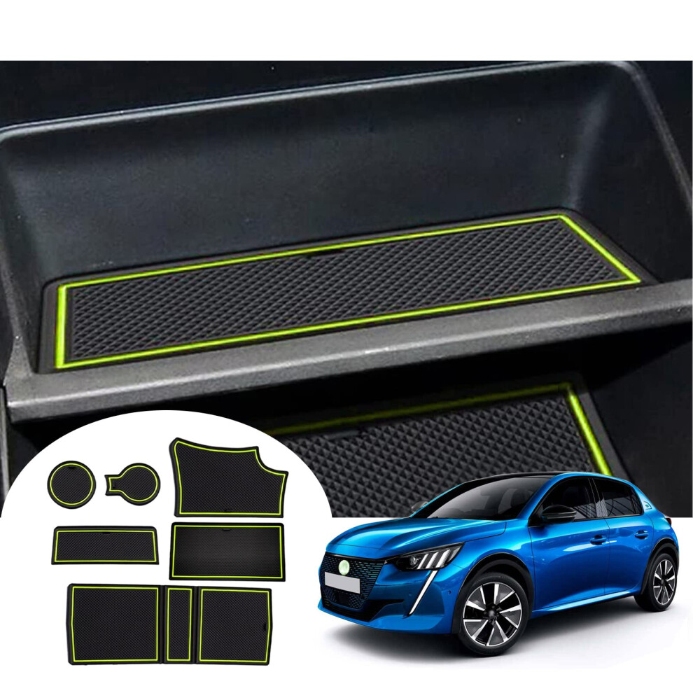 Gafat Compatible With Peugeot 208 2008 Gt Line 2026 2025-2020 Non-Slip Mats, E-208 E-2008 Restyling Rubber Mats Uk Rhd For Centre Console 5051226466656