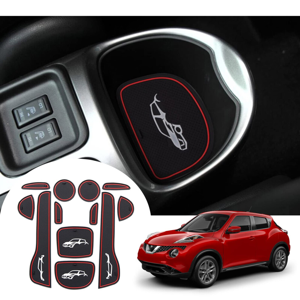 Gafat Compatible With Nissan Juke F15 2011-2018 Non-Slip Mats, Rubber Mats For Centre Console, Cup Holder, Door Seam, Uk Rhd Juke F15 Accessories 5051226465475