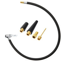 Yoicn Lth 60CM Tyre Pump Hose, Inflator Connector Push on Portable Car Air Tire Chuck Inflator Pump Extension Hose Adapter Pipe with Valve Adaptors