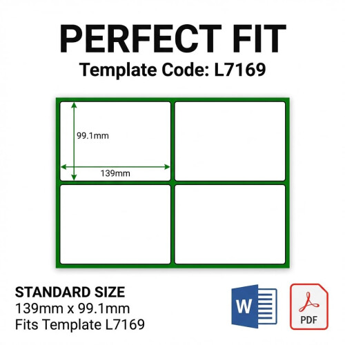 [2000 Labels] Self Adhesive White Sticky Printer Labels for A4 Printer 4 per Sheet | A6 Sticky Printer 4 per A4 Sheet Address Labels 1