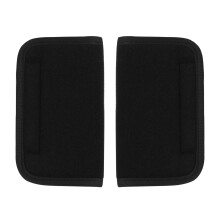 kwinfei 2PCS Baby Pushchair Seat Strap Covers with Velcro Black for Newborns, and Toddlers,Universal Fit Cushion for Pushchairs, Prams