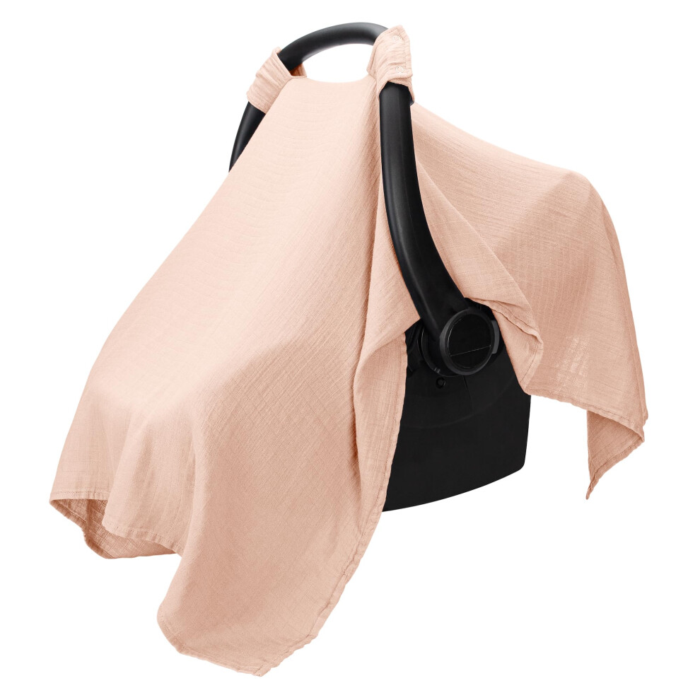Muslin Cotton Baby Car Seat Cover - Soft, Breathable And Lightweight Infant Car Seat Cover - Designed In The Us Comfy Cubs