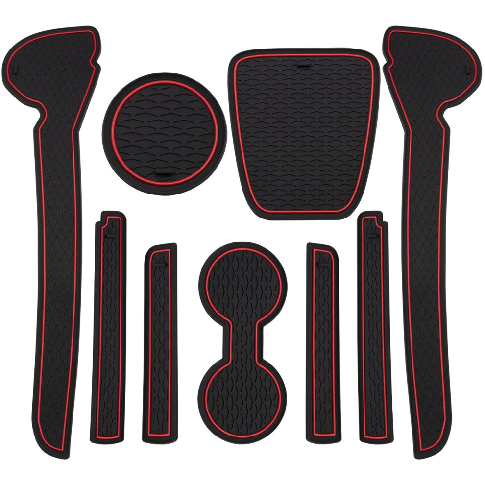 Effitnee 9Pcs Car Center Console Liner Accessories, Door Slot Coaster, Door Slot Storage Pad 5051226466892