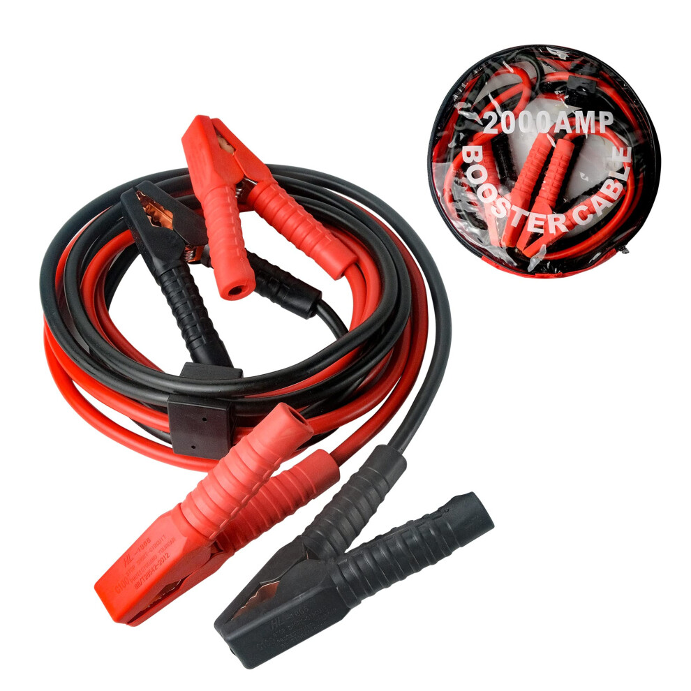 Wenlisell 4 Meters Jump Leads For Car, 2000Amp Booster Cables For Car, Heavy Duty Car Battery Booster Jump Starter Leads 5051226449284