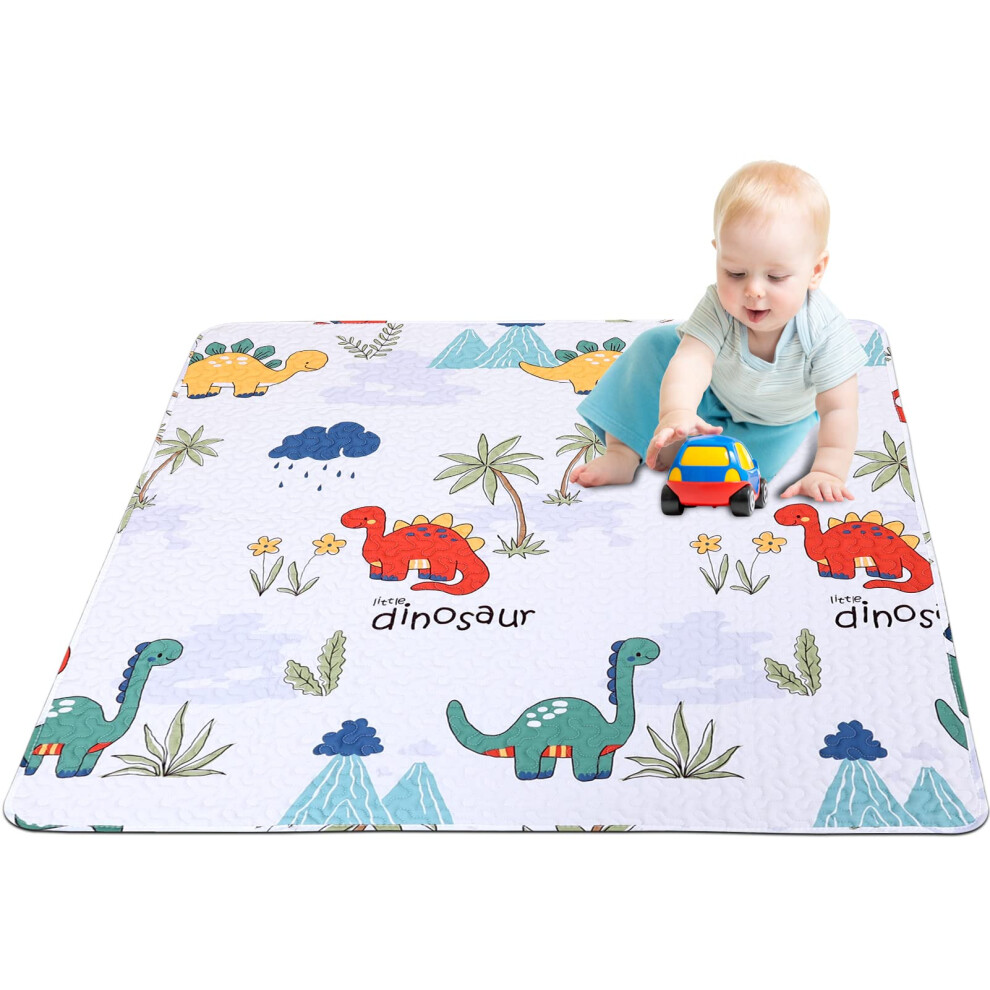 127X127cm Play Mat For Baby Playpen Tummy Time Mat, Non-Slip Washable Baby Playpen Mat, Baby Crawling Mats For Floor Miimer