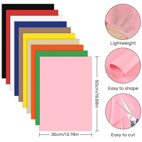 NEBURORA 120 Sheets Multicolor Tissue Wrapping Paper 10 Colors Tissue 2