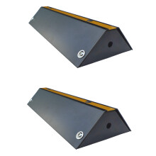 SNS SAFETY LTD Low Profile Steel Wheel Stop for Car Parks and Garages 42x16x7 cm (Pack of 2)