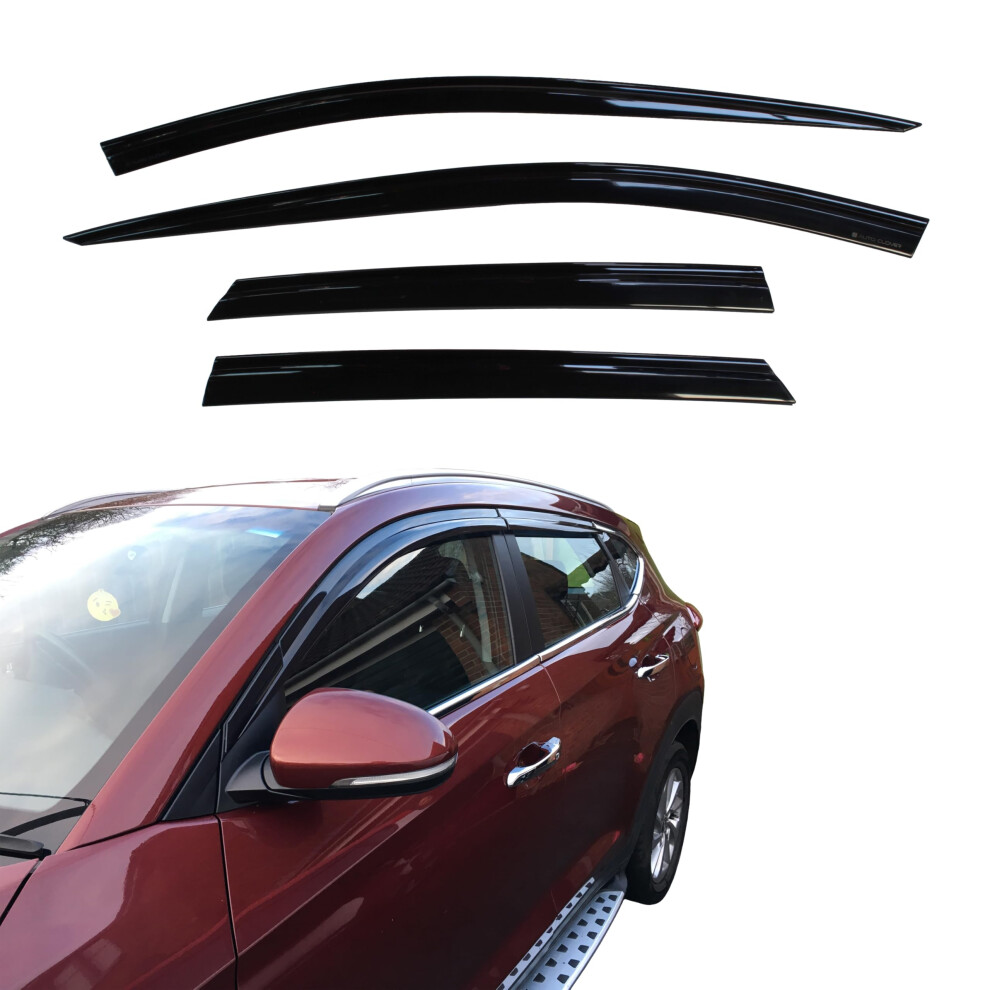 Auto Clover Wind Deflectors Set For Hyundai Tucson 2015-2020 (4 Pieces) 5051226487743