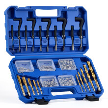 OMT 172pc Thread Repair Kit, Metric Thread Restorer Set, M5 M6 M8 M10 M12