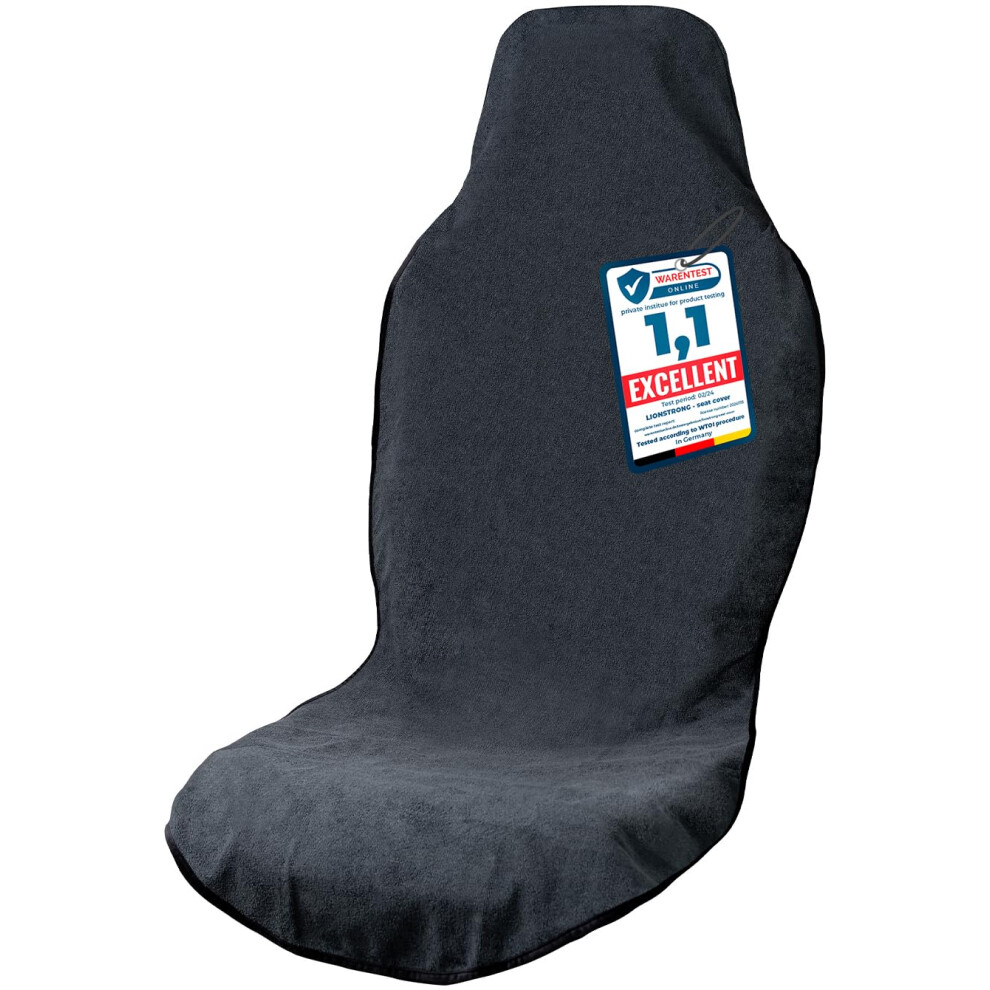 Lionstrong Car Seat Covers For Cars [Waterproof] - Dirt Resistent - Washable - Car Sweat Towel Seat Cover - Universal - Microfibre 5051226467028