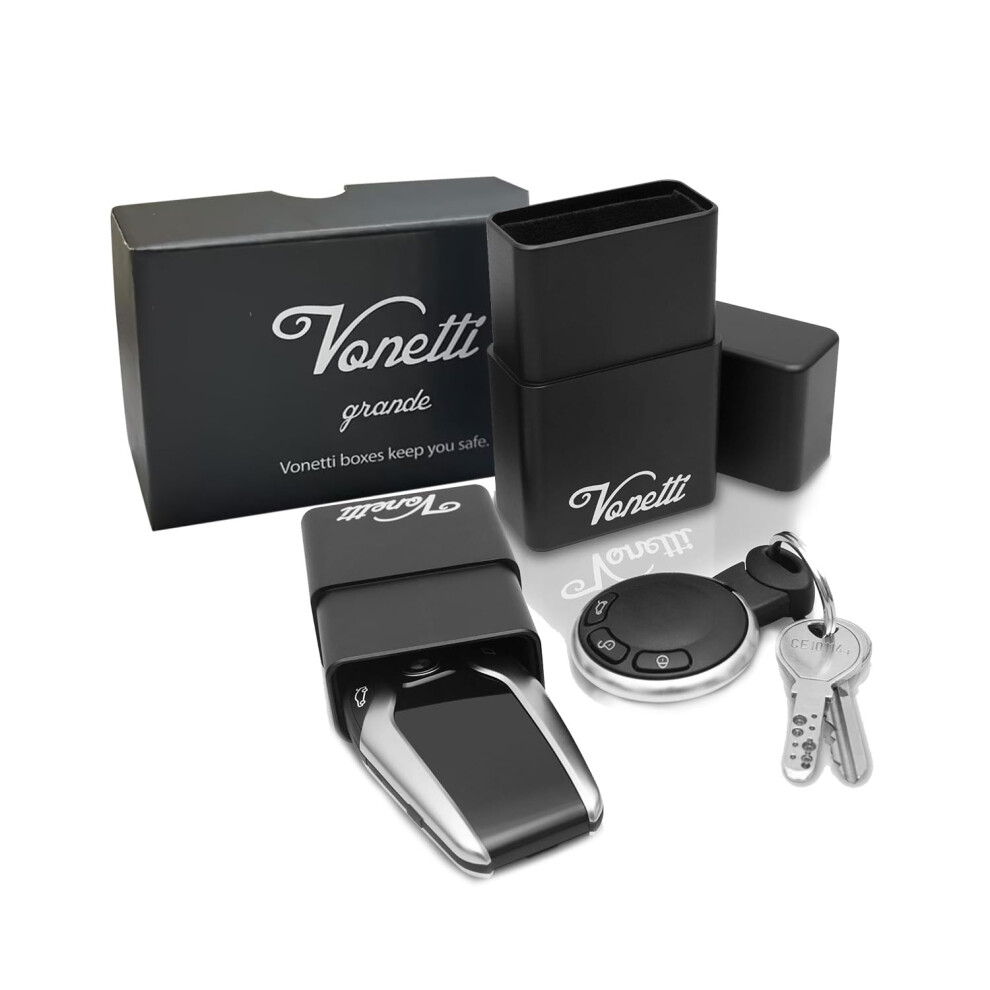 Vonetti Grande - Premium Signal Blocker Faraday Box, Key Fob Radio Frequency Blocker, Radio Frequency Hijack Protector Tin 5051226470714