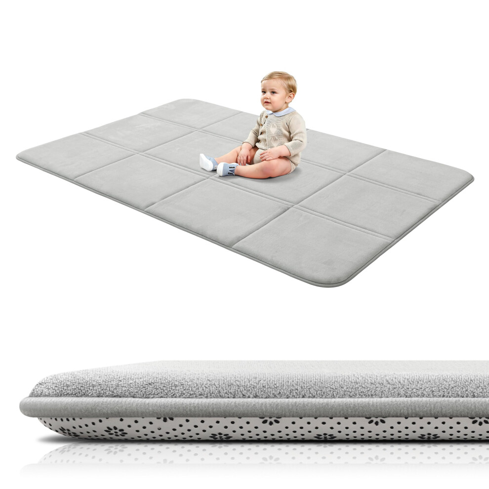 Bybyme 3Cm Thick Baby Play Mat For Floor, 120 * 180Cm Foldable Playpen Mat With Non-Slip Backing For Infant, Kids And Toddler Crawling