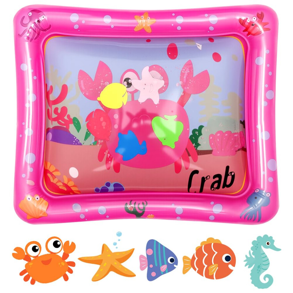 Aolso Tummy Time Mat, Inflatable Tummy Time Water Mat, Newborn Toys Play Mat Bab