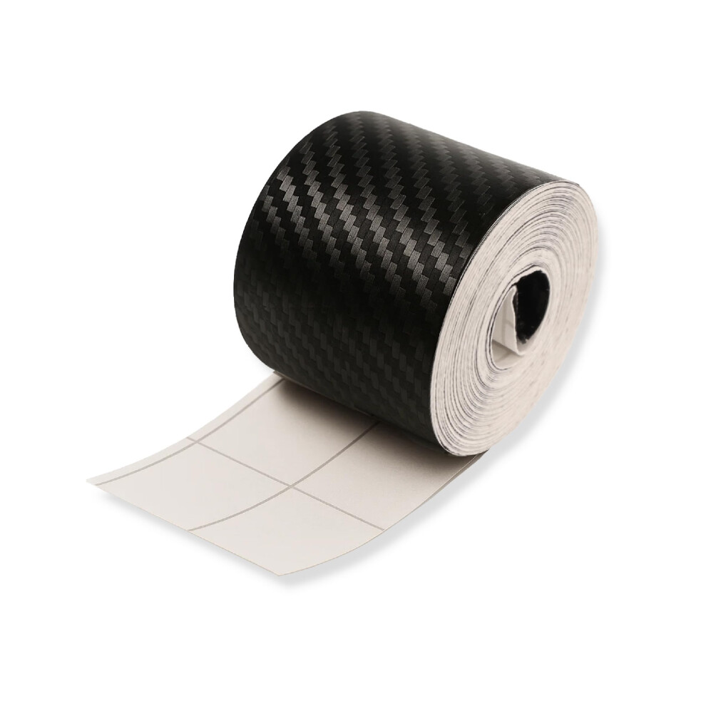 3Cm X 5M Carbon Fibre Car Door Sill Protector Tape - Anti Scratch Vinyl Wrap Film For Door Edges, Bumper, Truck & Suv Guards - Paint Protection Roll 5051226466977