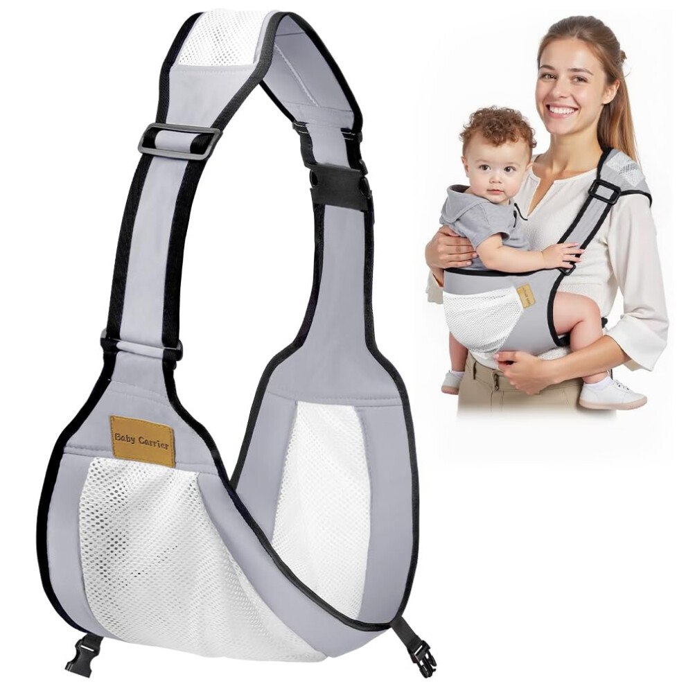 Baby Carrier, Toddler Carrier Side, Baby Sling Carrier, Baby Wrap Carrier With Adjustable Shoulder Straps Aoowu
