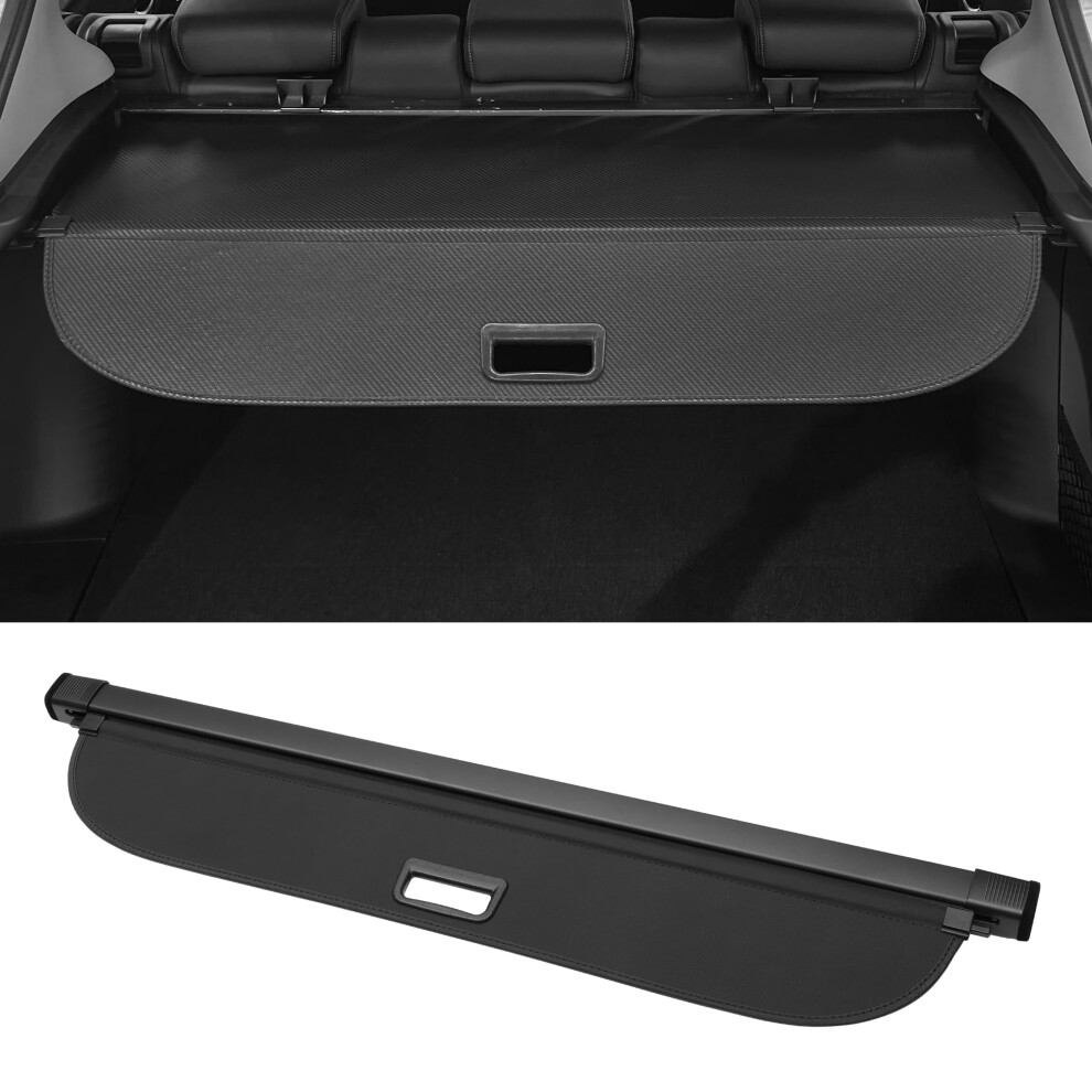 Motoforti Car Trunk Retractable Cargo Cover For Toyota Prius 2016-2023 Rear Trunk Parcel Shelf Luggage Security Shield Shade, Canvas, Gloss Black 5051226469312