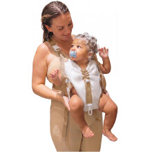 Hugs & Suds Shower Baby Carrier – Hands-Free Infant Shower Sling for Babies with Head Control. Up to 28 lbs. Breathable Mesh, Non-Slip Straps