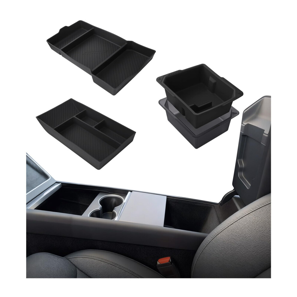 Mmobiel Center Console Organizer Tray For Tesla Model Y/Yl Juniper 2025-2026 & Model 3 2023Â2025 Accessories 3Pcs Car Accessories Interior Abs & 5051226468933
