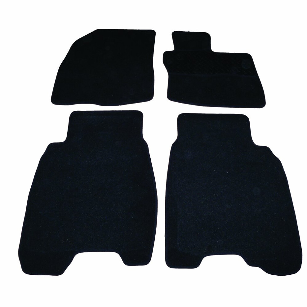 Sakura Carpet With Rubber Heelpad Mat Set For Honda Civic 06-08 5-Door (No Fixing Holes) - Black 5051226466090