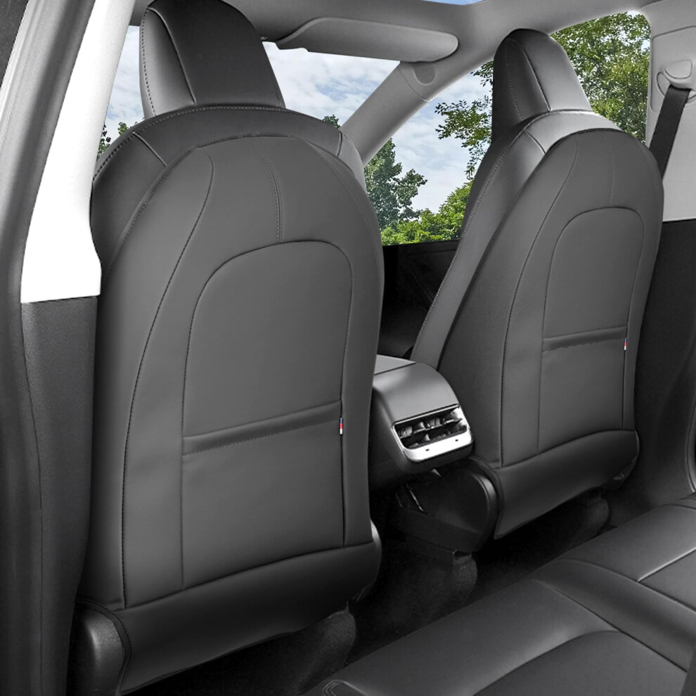 Viaviat Seat Back Kick Protector For Tesla Model Y/3/X/S Accessories – Fits 2025 Model Y & 2024-2025 Model 3 Highland