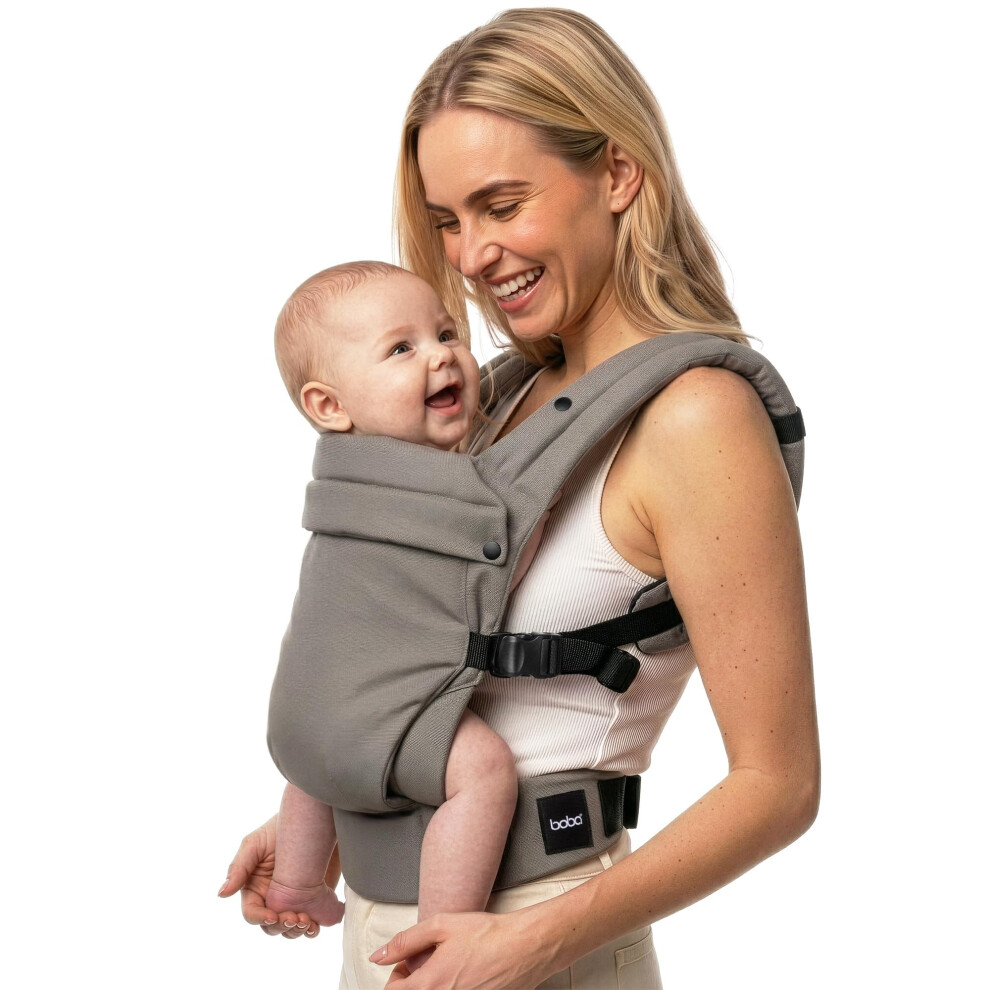 Boba Auri Baby Carrier Newborn To Toddler - 100% Cotton Premium Newborn Carrier, 3 Ergonomic Positions (Front In/Front Out/Back)