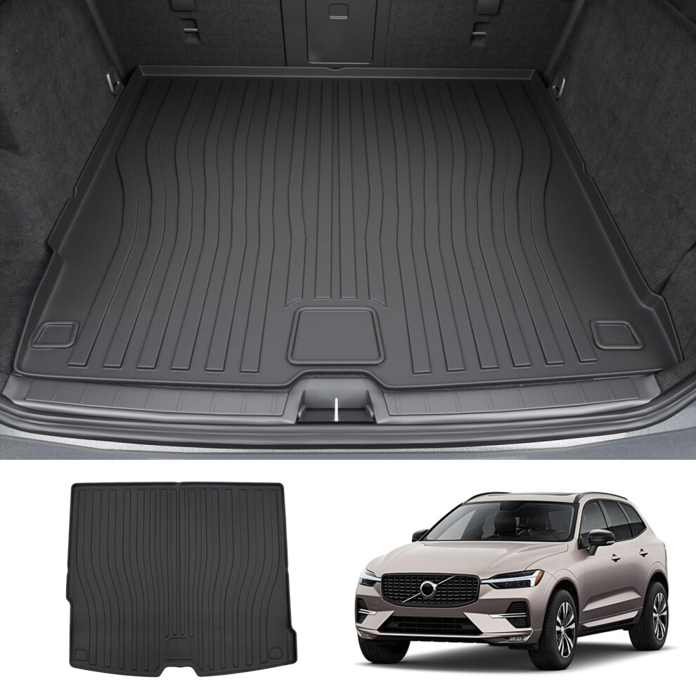 Tecbaba Cargo Liner Compatible With 2018-2026 Volvo Xc60 Trunk Mat Cargo Mat Tpe Durable Waterproof 2025 Xc60 Accessories 5051226480027